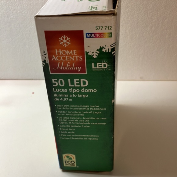 50-Light LED Multi-Color Dome style Christmas Light Set! Home Accents Holiday - Picture 2 of 6